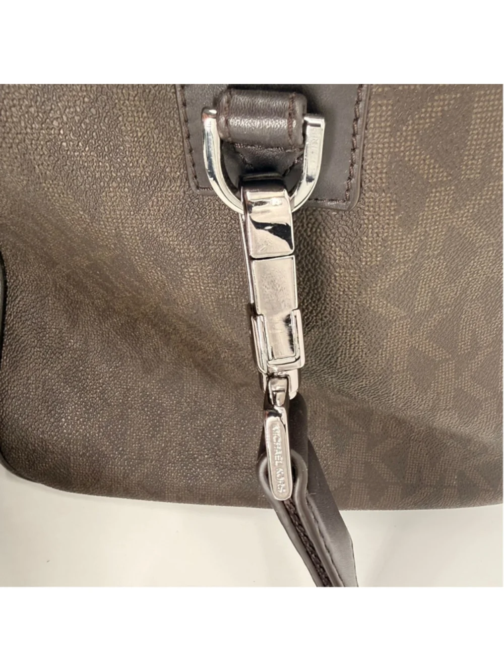 Michael Kors Jet Set Travel Large Duffle Bag Handbag Brown With Strap